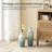 Abstract Ombre Aqua Metal Vases