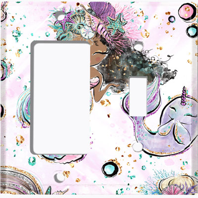 Plaque murale 2 interrupteurs à bascule / décorateur