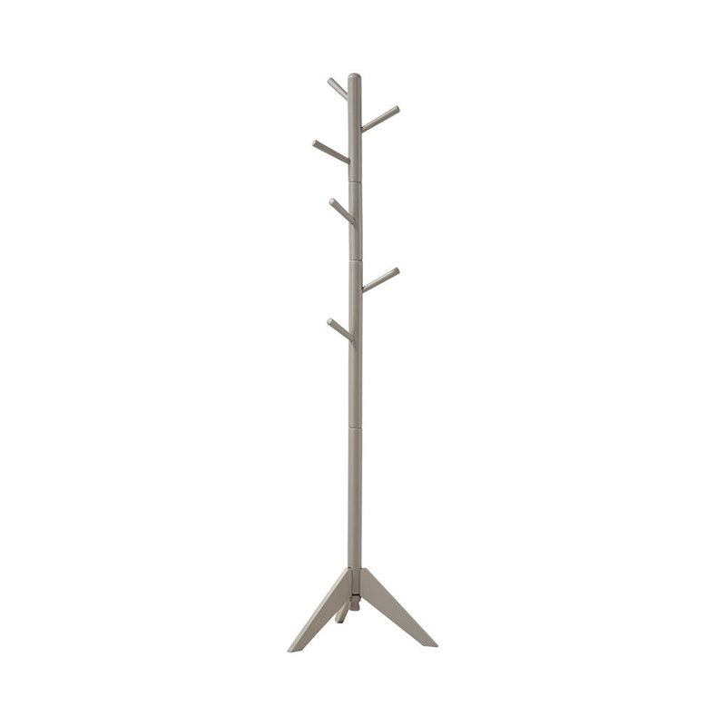 Grey 6-Hook Coat Rack, Gray