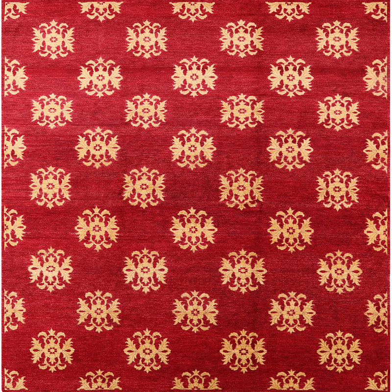 Tapis rouge / doré Othin, Carré 3 pis