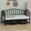 Lit de jour avec lit gigogne ajustable, double l'espace d'accueil des invités grâce à sa construction stable et durable.-1998365309