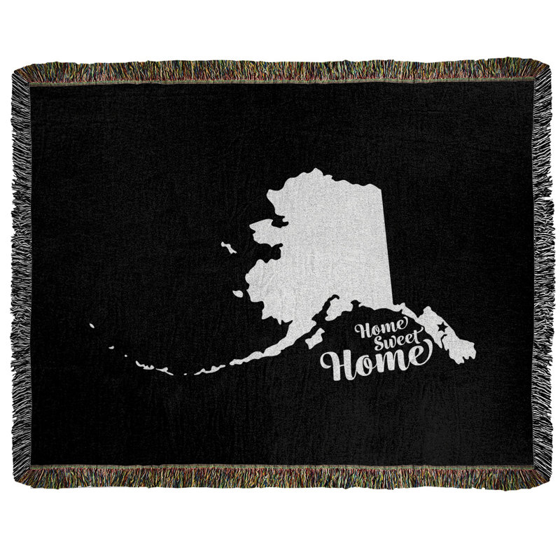Jeté en coton tissé juneau doux, l 60 po x L 80 po, Noir