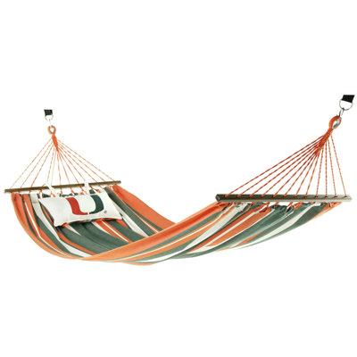Miami Hurricanes Athletic Logo Hammock in Orange and Green