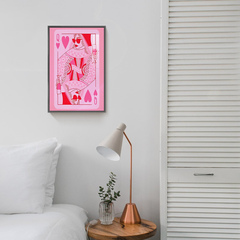 Funk art encadré sur toile, Cadre noir, H 16 po x l 12 po x P 1 po