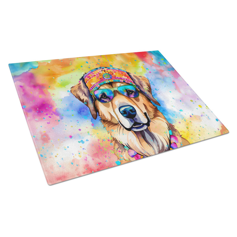 Hippie Dawg Glass Cutting Board Large