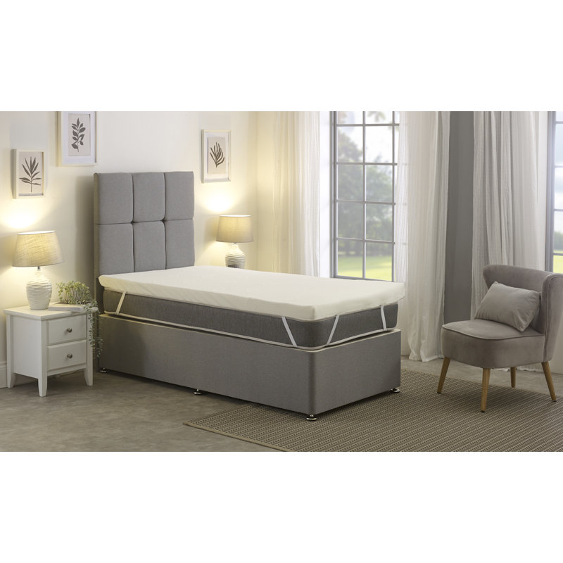 Bundeena White Noise 1" Deep Memory Foam Mattress Topper, Single (3')