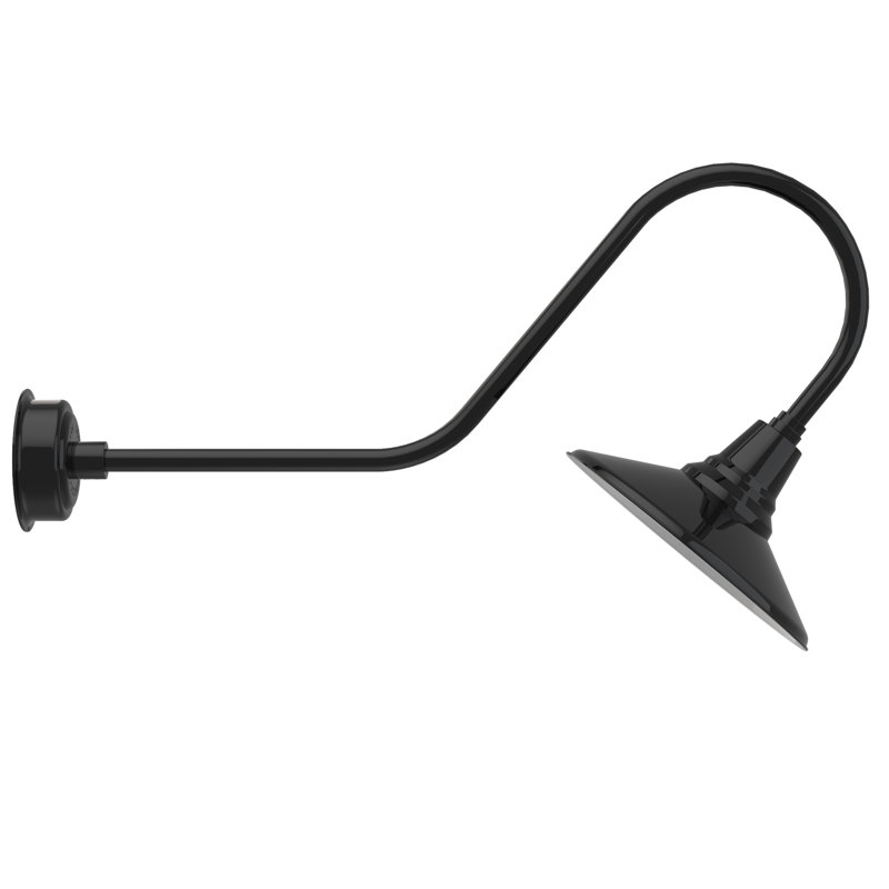 Albali LED Wall Light, 12" H x 14" W x 36" D, Black