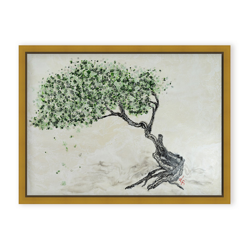 Nature Inspired "Fleeting Spring" Canvas Wall Art By , 16" H x 24" W, Framed Canvas, Gold