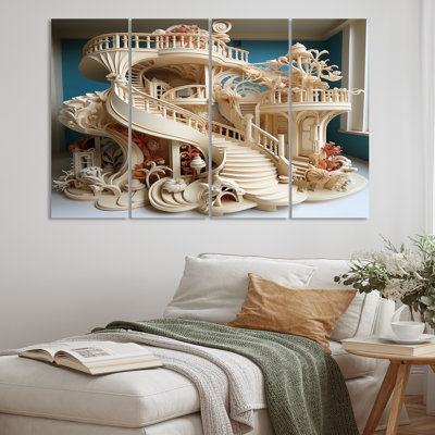 " Architectural Spiral Staircase I " 4 - Pieces