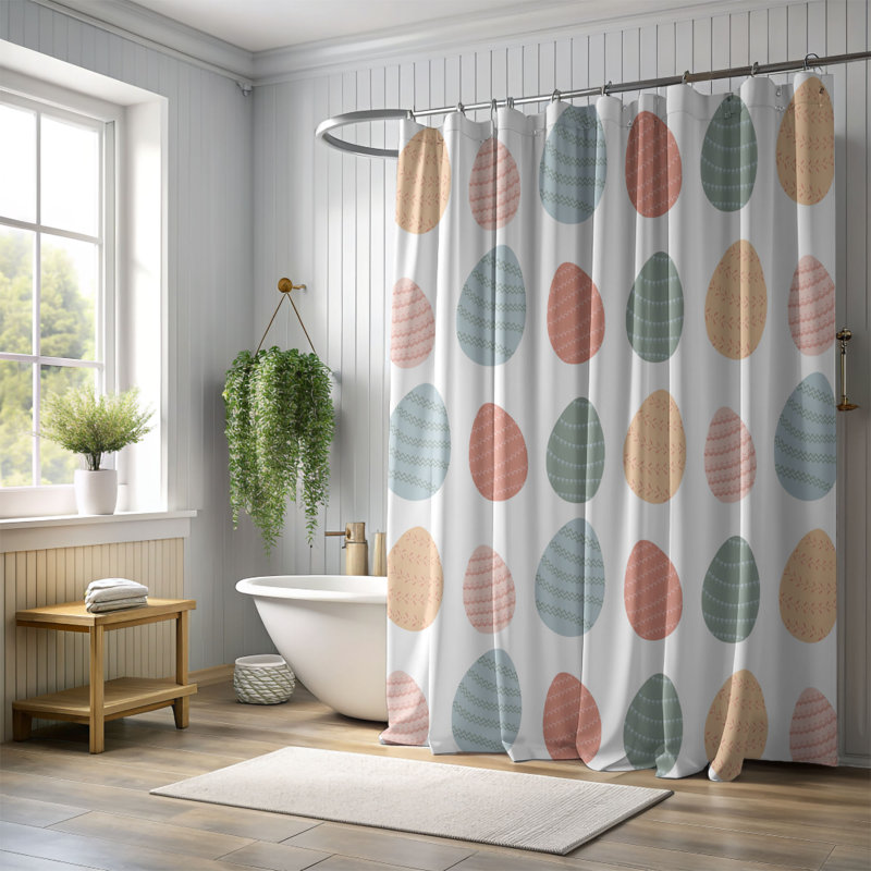 Easter Whisper - 1 Piece Standard Shower Curtain, 74"H x 71"W