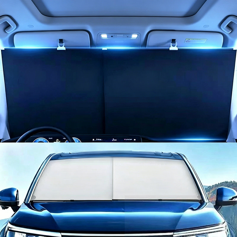 Automatic Retractable Car Front Windshield Sun Shade Window UV Heat Protection