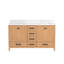 Ensemble de meuble-lavabo double 60 po avec comptoir en pierre artificielle sans miroir 60 po-2027100870-2027100925