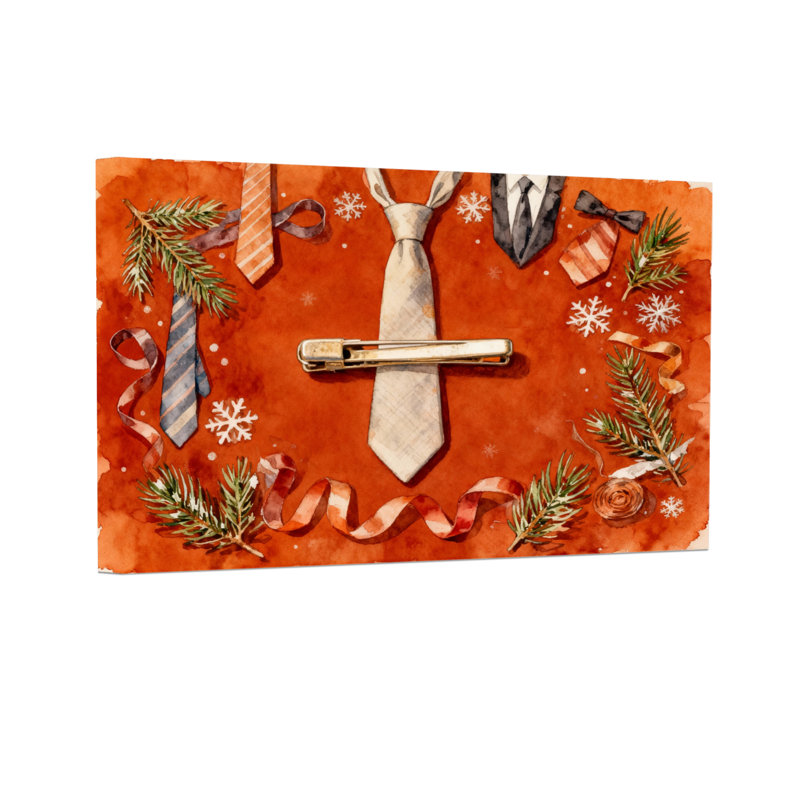 Ruban de Noël avec ruban flocon de neige et branches de pin, H 12 po x l 18 po
