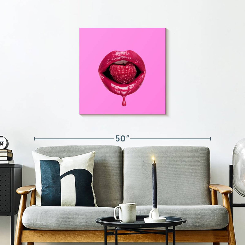 Shuttleworth Raspberry Lips, 24" H x 24" W