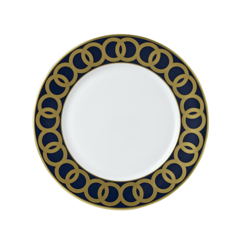Riveria Handmade Bone China Dinner Plate, Navy Blue