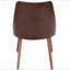 Chaise d'appoint Mid-Century moderne en noyer avec similicuir