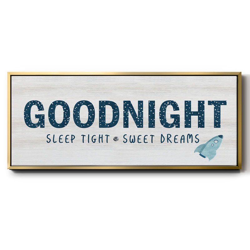 «Sleep Tight Sweet Dreams», toile encadrée, H 12 po x l 30 po