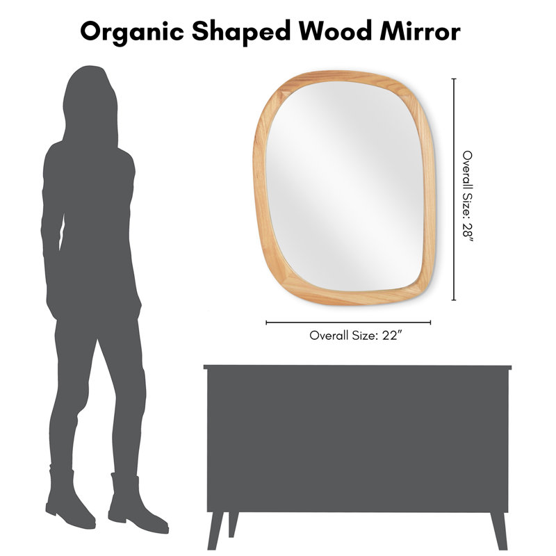Bentely Irregular Wall Mirror, Natural