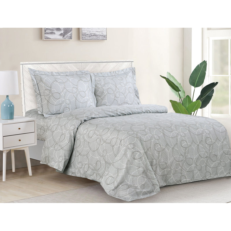 Ensemble de housse de couette 100% coton, Housse de couette simple 39 po