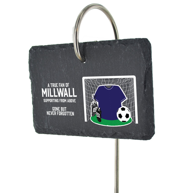 Brandace Milwall Fan Football Slate Grave Marker Memorial Plaque