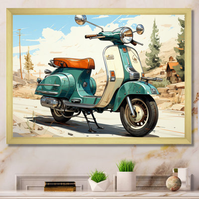 " Green Scooter Retro Electric II "
