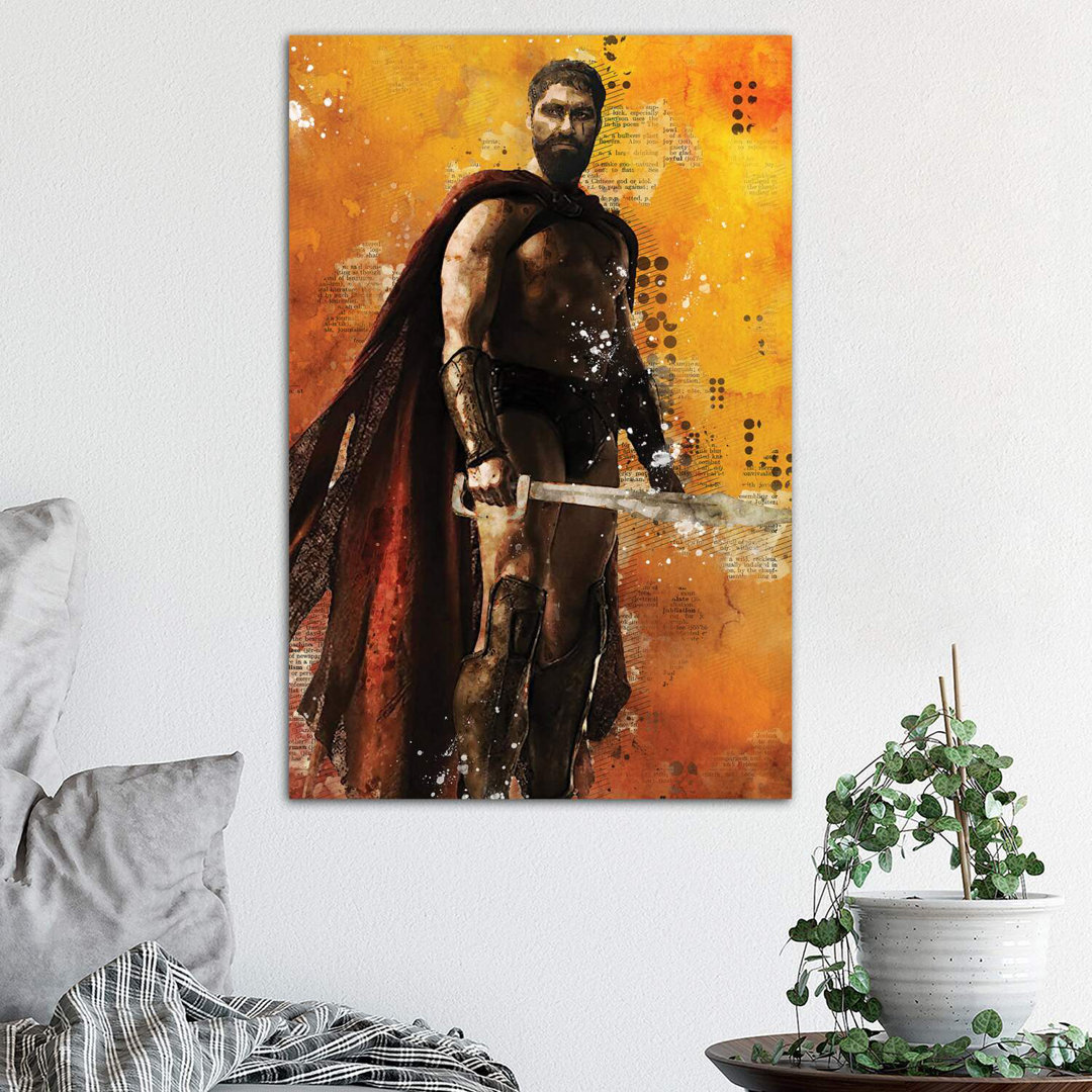 Leinwandbild - Grafikdruck „Leonidas Watercolor” von Durro Art