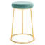Saroun Upholstered Counter Stool with Metal Frame-871434205
