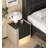 Modern Style Concealed Handle Bedside Table Double-Layer Storage Design Suitable For Bedroom