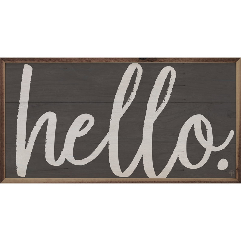Hello Script Black, 18" H x 36" W