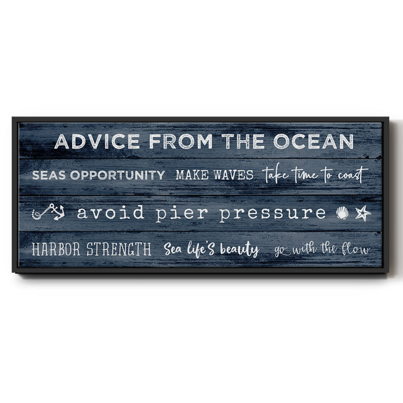 Bleu marine, toile encadrée, H 8 po x l 20 po