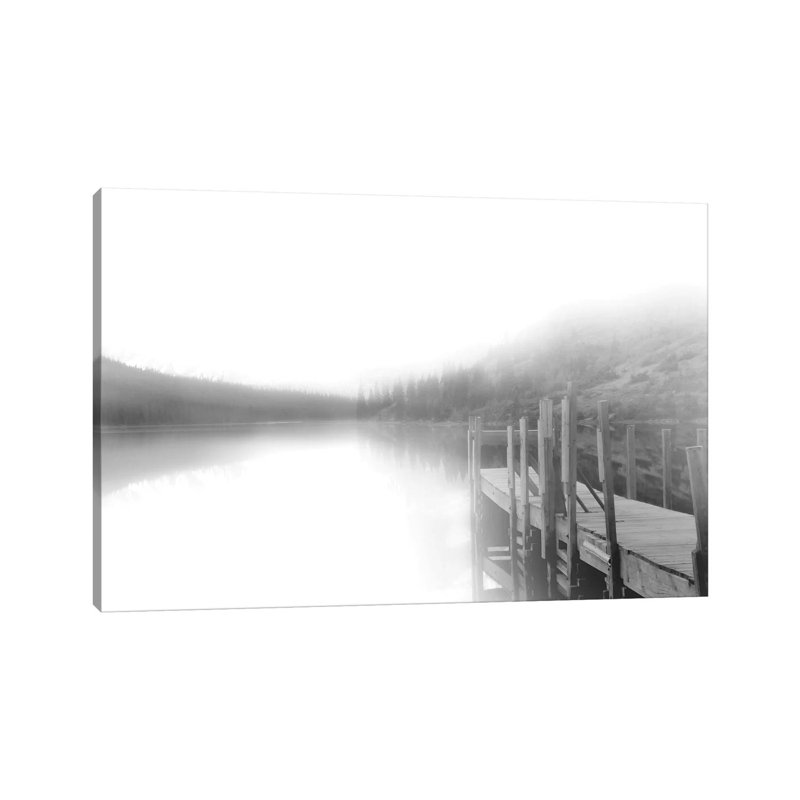 Mist on the Docks 1 Piece Wall Art on Canvas, 66.04 cm H x 45.72 cm W x 1.91 cm D, Wrapped Canvas