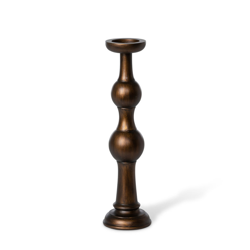 Porte-bougie en bois Manor Hearth, H 21 po x l 5,5 po x P 5,5 po