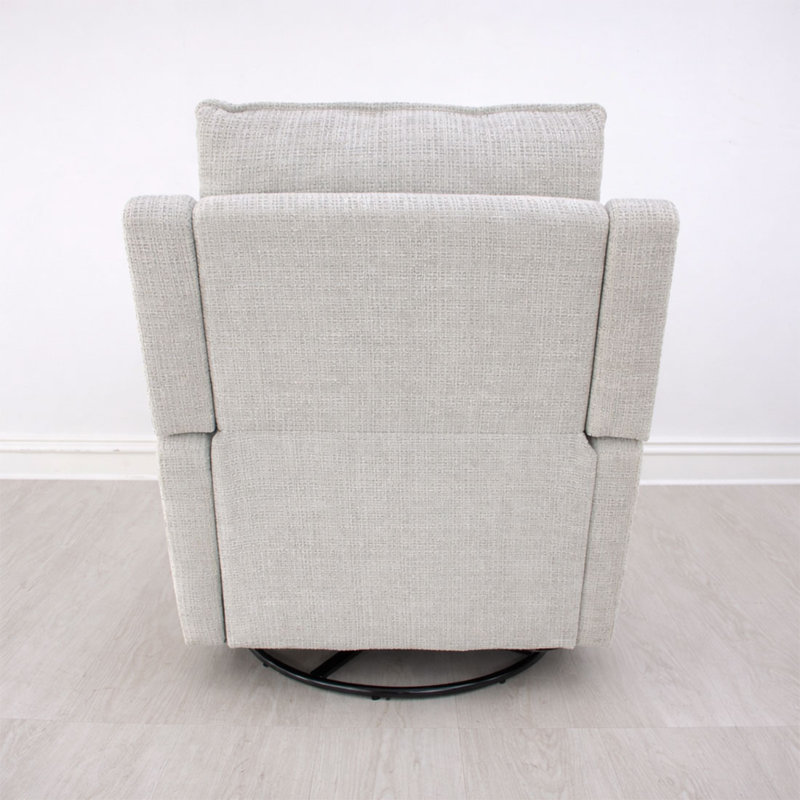 Rachel Power Swivel Rocking Chair, Pearl