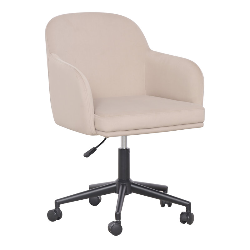 Chaise de bureau Taupe en velours haute performance Sydney