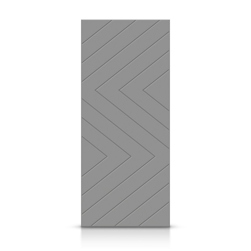 Porte standard à panneaux en bois manufacturé, 24 po x 80 po, Gris clair