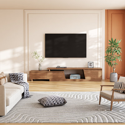 Modern 110'' Extendable TV Stand With Storage
