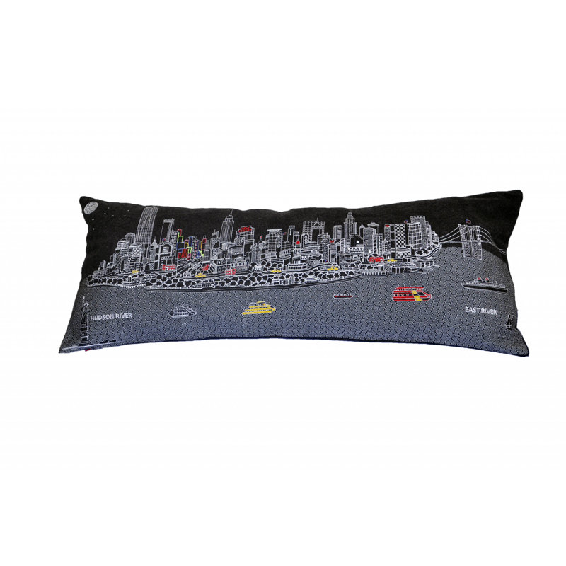 Coussin NYB Skyline, Noir