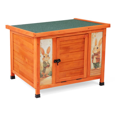 Rabbit Hutch Indoor Outdoor, Spacious Small Animal Shelter with Removable Insulated Liner, Suitable for All Seasons