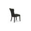 L'ensemble de mobilier de salle à manger 5 pièces comprend une table de salle à manger rectangulaire avec pieds en X et 4 chaises rembourrées en tissu de lin noir, noir brossé-1654855906