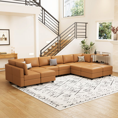Canapé modulaire surdimensionné en U à mémoire de forme avec rangement en U pour canapé 12 places Ancram