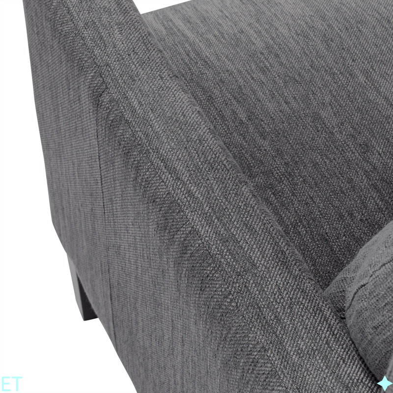 CHAISE CLUB, magnifique revêtement, Gris anthracite