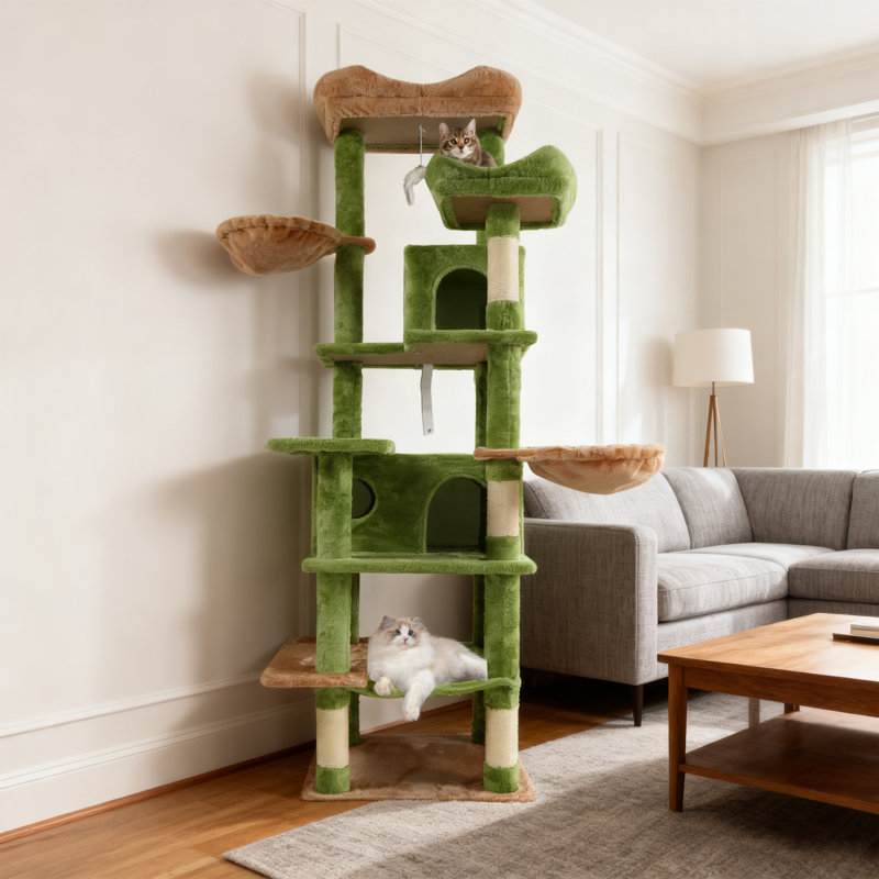 Arbre à chat 68 po, Vert