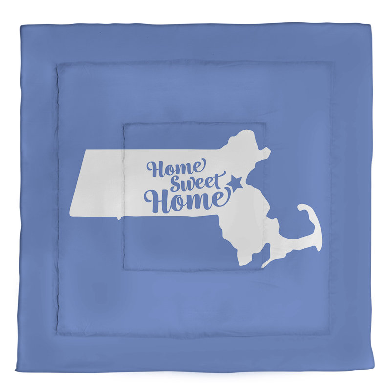 Modern & Contemporary Polyester Percale Comforter, King Comforter, Blue