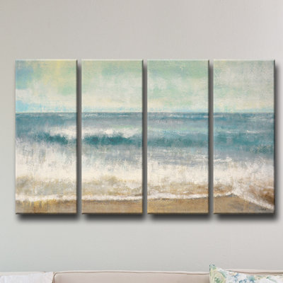 «Beach Memories» par Norman Wyatt Jr., reproduction d'art sur toile tendue 4 pièces