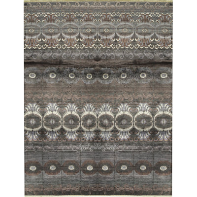 Kendale Hand Woven Wool Ikat Area Rug