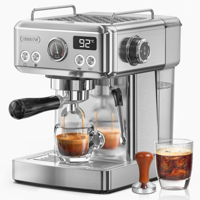 HiBREW 58mm Espresso Machine H10A, 20 Bar Coffee Maker with Milk Frother Steam Wand, Stainless Steel Coffee Machine for Home Use