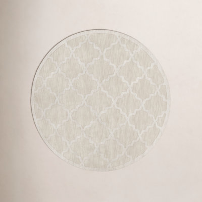 Romina Beige Handmade Wool Geometric Rug