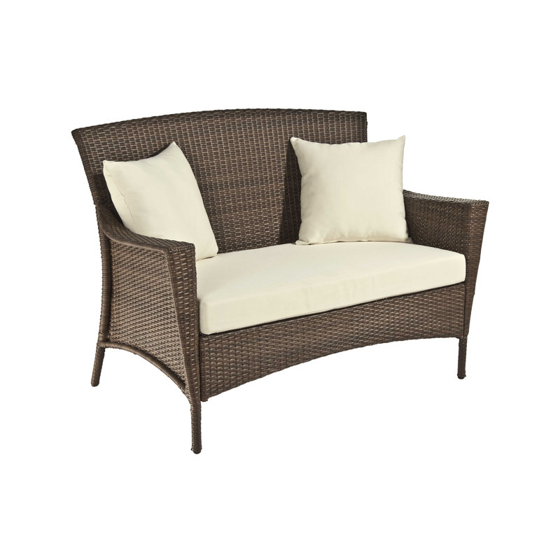 Whisnant 50'' Wide Metal Loveseat with Cushions