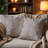 Beige Brown Embroidered Geometric Linen Pillow Covers 20x20 Indoor Outdoor – Stylish Christmas Decor Gift Set