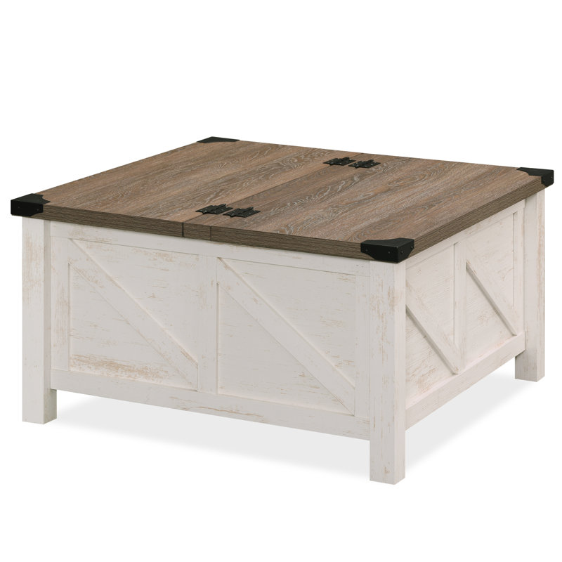 Table basse Glenford Farmhouse, Bois brun